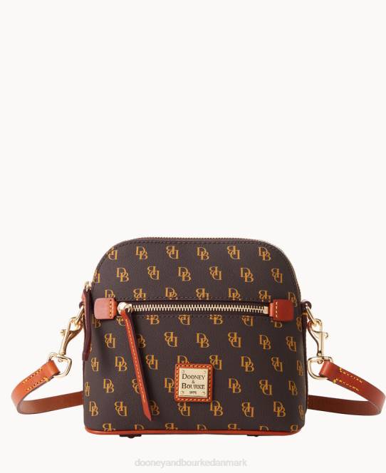 Dooney & Bourke Gretta kuppel crossbody JV0J1537 poser brun tmoro