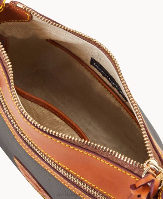 Dooney & Bourke all weather læder 3.0 crossbody med lynlås 23 JV0J1713 poser sort