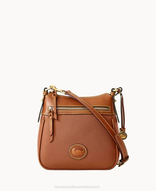 Dooney & Bourke all weather læder 3.0 crossbody med lynlås 23 JV0J1714 poser karamel