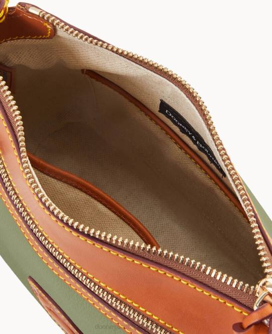 Dooney & Bourke all weather læder 3.0 crossbody med lynlås 23 JV0J1717 poser grøn
