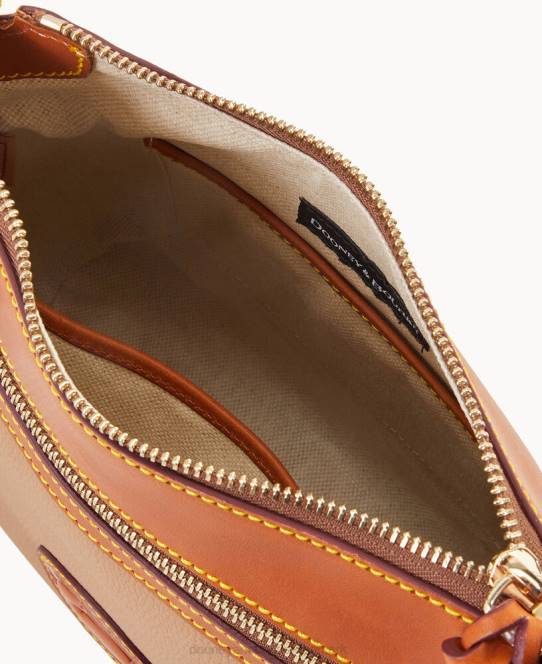 Dooney & Bourke all weather læder 3.0 crossbody med lynlås 23 JV0J1718 poser taupe