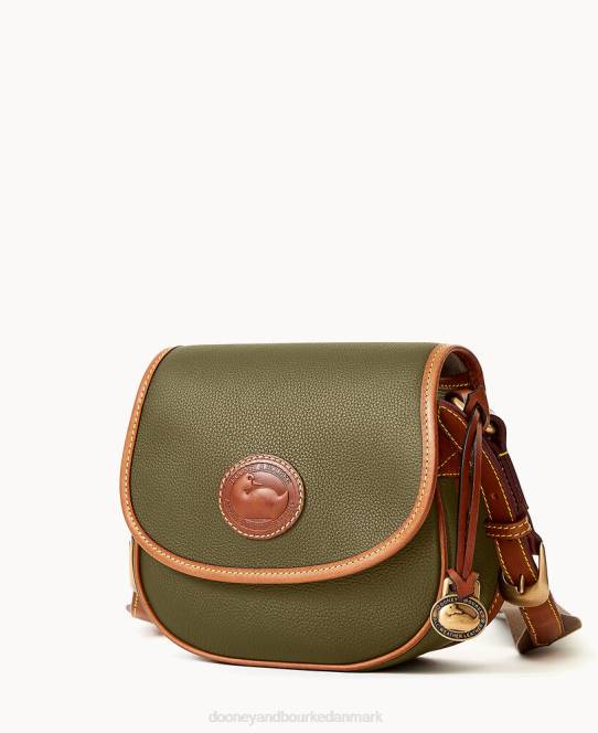 Dooney & Bourke alt vejr læder 3.0 sadel crossbody 20 JV0J1695 poser grøn