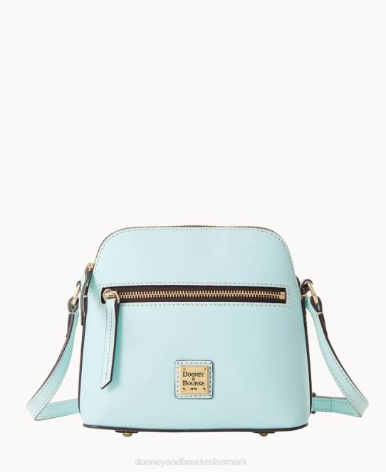 Dooney & Bourke beacon lynlås hvælvet crossbody JV0J2132 poser svag blå