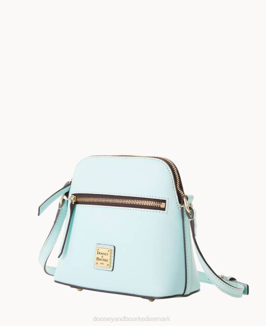 Dooney & Bourke beacon lynlås hvælvet crossbody JV0J2132 poser svag blå