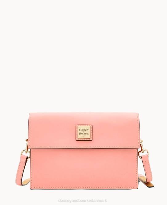 Dooney & Bourke beacon øst vest flap crossbody JV0J2456 poser lyserød