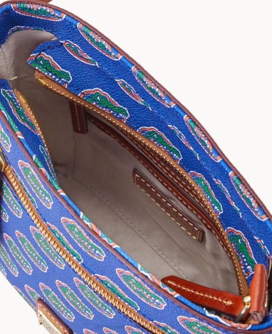 Dooney & Bourke collegiate florida lille crossbody med lynlås JV0J1759 poser u af florida