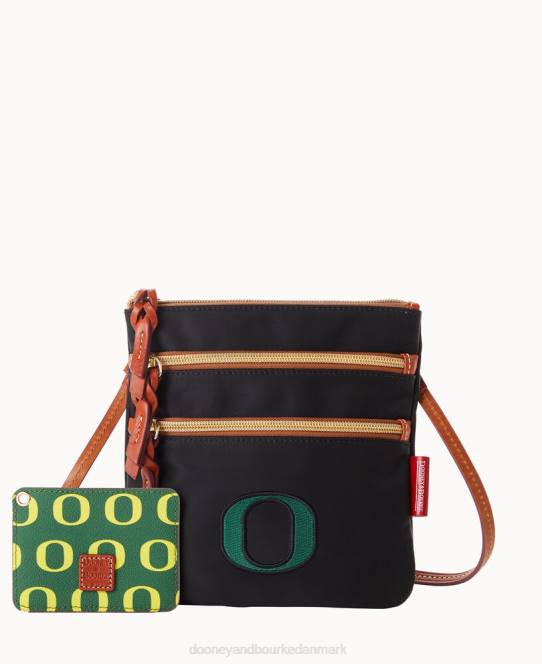 Dooney & Bourke collegiate n s tredobbelt lynlås med w id holder JV0J1982 poser Oregon