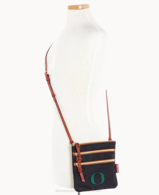 Dooney & Bourke collegiate n s tredobbelt lynlås med w id holder JV0J1982 poser Oregon