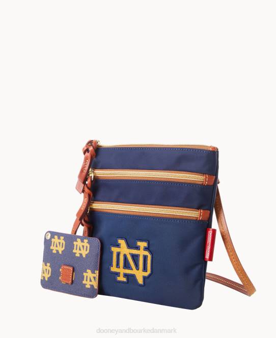 Dooney & Bourke collegiate n s tredobbelt lynlås med w id holder JV0J1992 poser Notre Dame