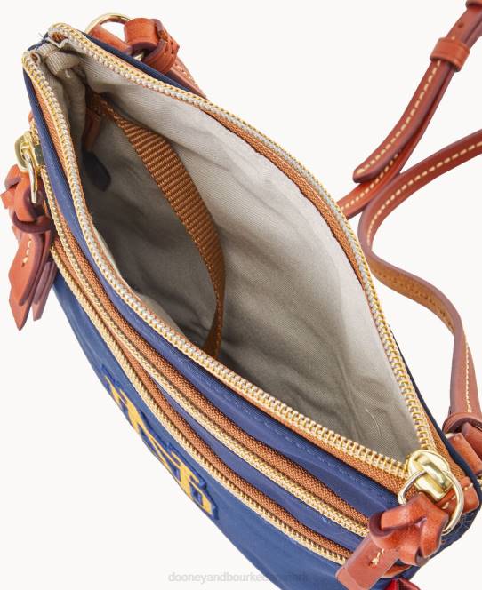 Dooney & Bourke collegiate n s tredobbelt lynlås med w id holder JV0J1992 poser Notre Dame