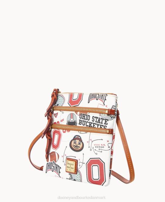 Dooney & Bourke collegiate n s triple zip crossbody JV0J1700 poser ohio stat