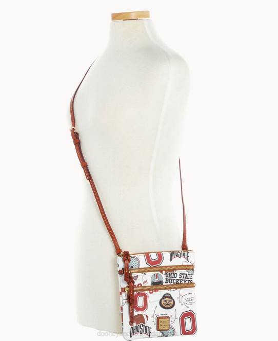 Dooney & Bourke collegiate n s triple zip crossbody JV0J1700 poser ohio stat