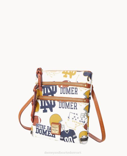 Dooney & Bourke collegiate n s triple zip crossbody JV0J1728 poser Notre Dame
