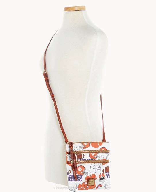 Dooney & Bourke collegiate n s triple zip crossbody JV0J1745 poser Clemson