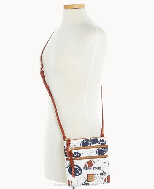 Dooney & Bourke collegiate n s triple zip crossbody JV0J1954 poser penn stat