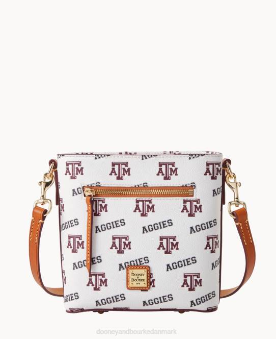 Dooney & Bourke collegiate texas achr(38)m lille crossbody med lynlås JV0J2102 poser texas a&m