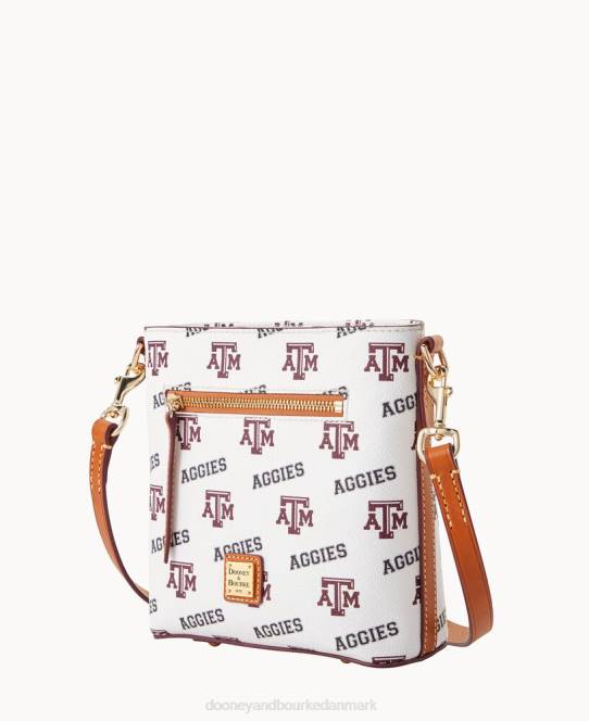 Dooney & Bourke collegiate texas achr(38)m lille crossbody med lynlås JV0J2102 poser texas a&m