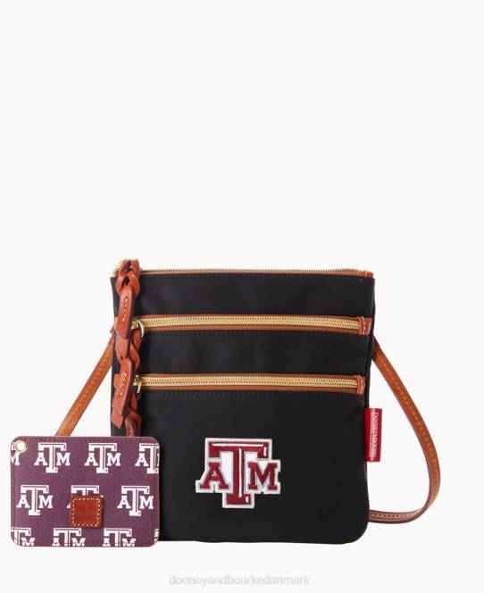 Dooney & Bourke collegiate texas achr(38)m n s tredobbelt lynlås w id holder JV0J1983 poser texas a&m