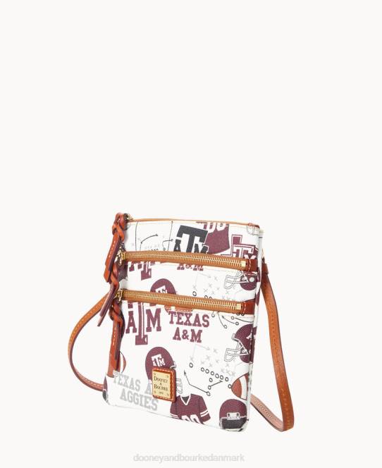Dooney & Bourke collegiate texas achr(38)m n s triple zip crossbody JV0J1961 poser texas a&m