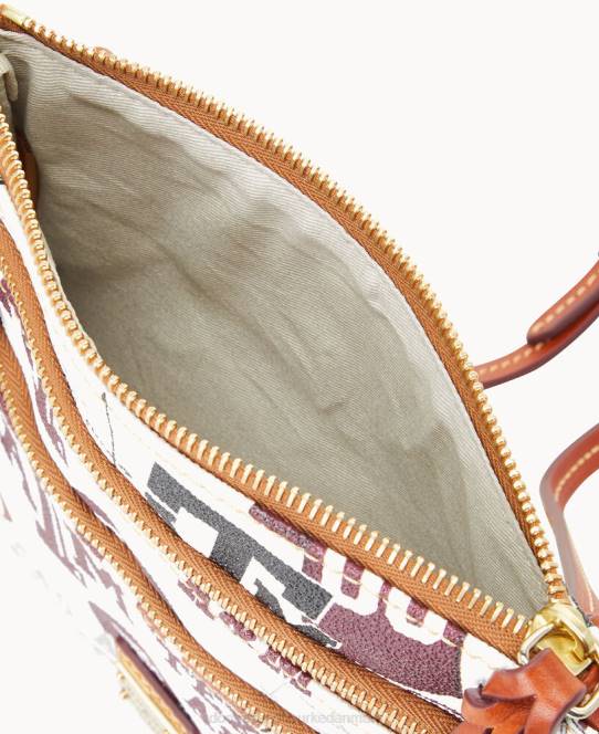 Dooney & Bourke collegiate texas achr(38)m n s triple zip crossbody JV0J1961 poser texas a&m
