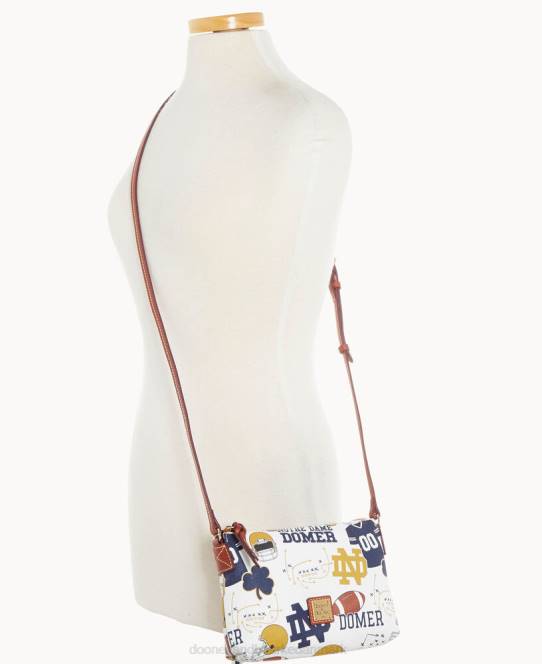 Dooney & Bourke collegiate university of crossbody pouchette JV0J2249 poser Notre Dame