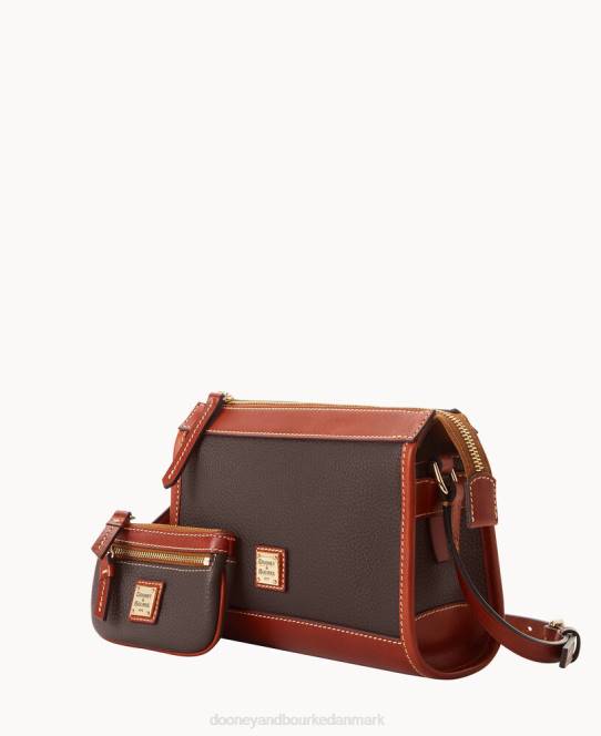 Dooney & Bourke crossbody med lille mønthylster med lynlås JV0J2822 poser brun tmoro