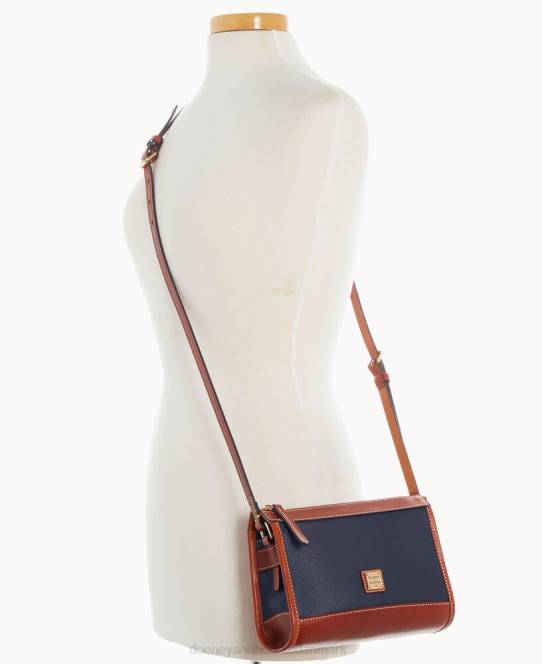 Dooney & Bourke crossbody med lille mønthylster med lynlås JV0J2826 poser midnatsblå