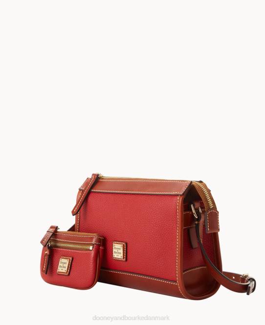 Dooney & Bourke crossbody med lille mønthylster med lynlås JV0J2828 poser rød