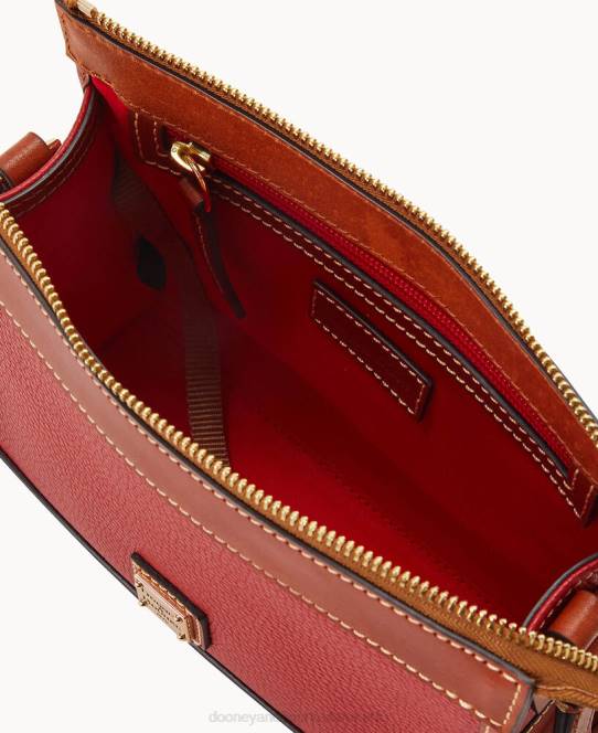Dooney & Bourke crossbody med lille mønthylster med lynlås JV0J2828 poser rød