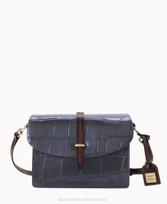 Dooney & Bourke denison flap crossbody JV0J2849 poser stål blå