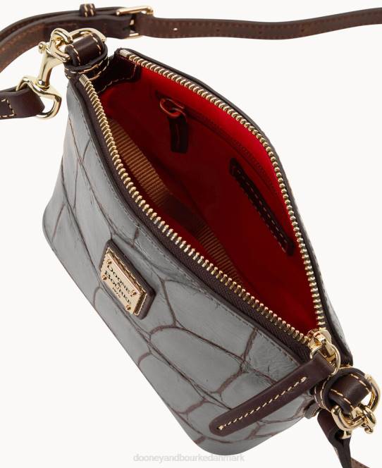 Dooney & Bourke denison mini kuppel crossbody JV0J2592 poser røg grå