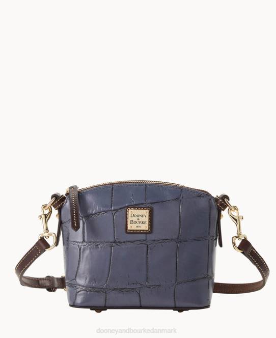 Dooney & Bourke denison mini kuppel crossbody JV0J2595 poser stål blå