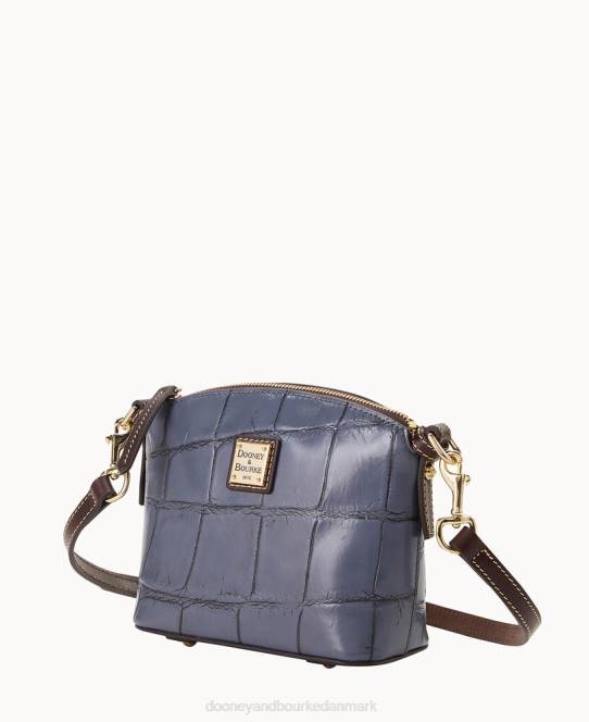 Dooney & Bourke denison mini kuppel crossbody JV0J2595 poser stål blå