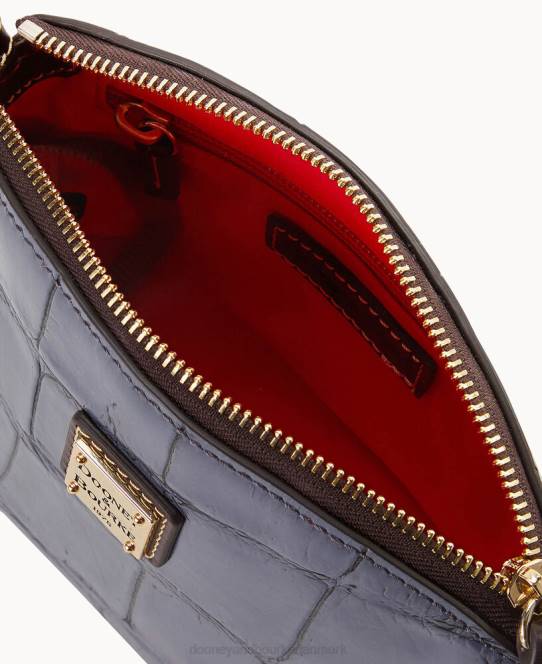 Dooney & Bourke denison mini kuppel crossbody JV0J2595 poser stål blå
