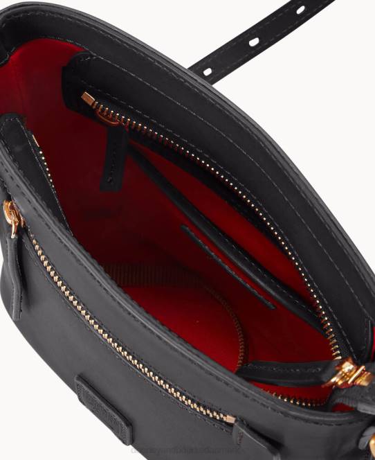 Dooney & Bourke florentinsk lille crossbody med lynlås JV0J2481 poser sort
