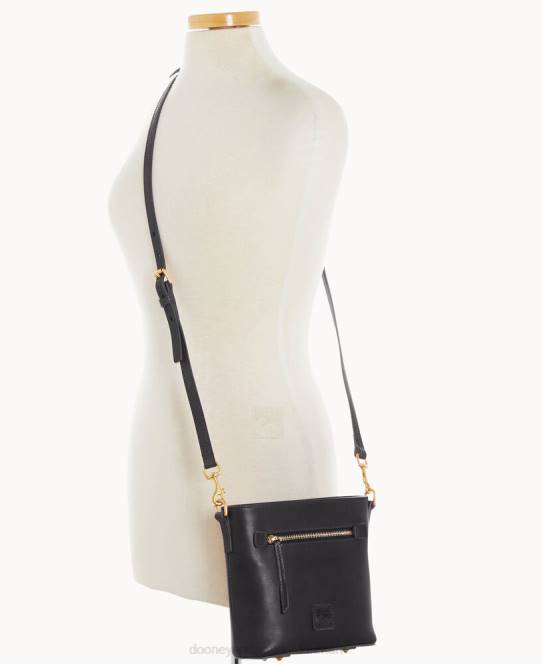 Dooney & Bourke florentinsk lille crossbody med lynlås JV0J2481 poser sort