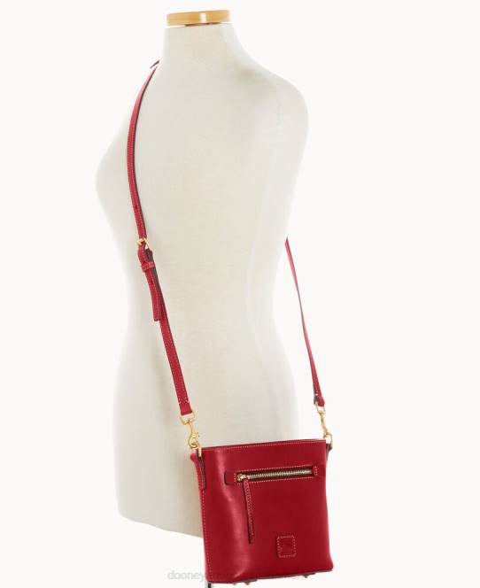 Dooney & Bourke florentinsk lille crossbody med lynlås JV0J2483 poser rød