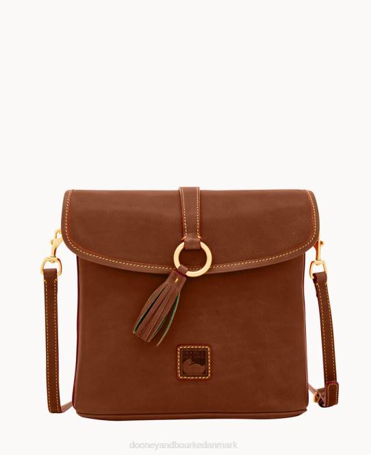 Dooney & Bourke florentinsk stor prikket crossbody JV0J2053 poser kastanje