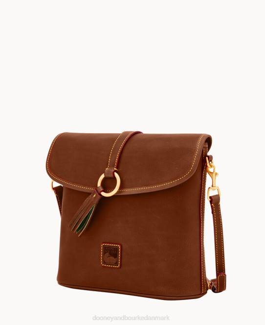 Dooney & Bourke florentinsk stor prikket crossbody JV0J2053 poser kastanje
