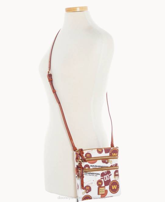 Dooney & Bourke fodboldhold n s triple zip crossbody JV0J1720 poser washington
