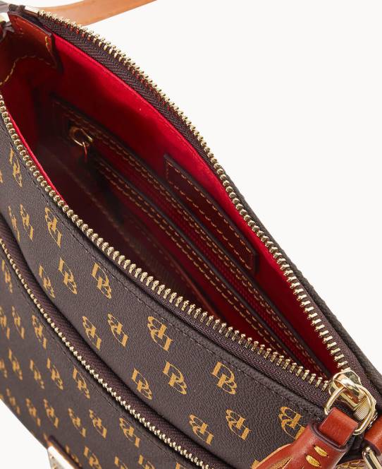 Dooney & Bourke gretta lille kvast crossbody JV0J2785 poser brun tmoro