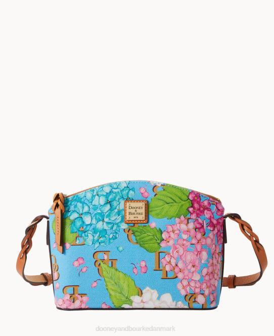 Dooney & Bourke hortensia monogram penny crossbody JV0J2506 poser blå