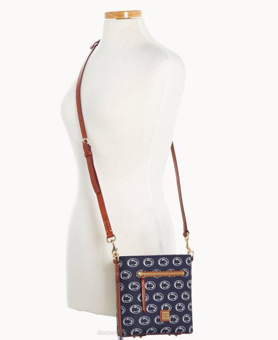 Dooney & Bourke kollegial lille crossbody med lynlås JV0J1955 poser penn stat