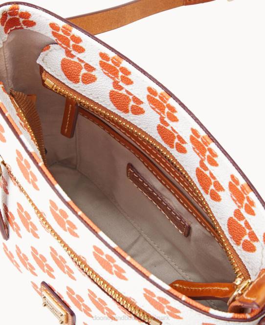 Dooney & Bourke kollegial lille crossbody med lynlås JV0J2005 poser Clemson
