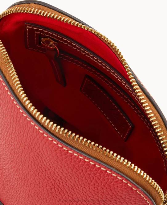 Dooney & Bourke kuplet crossbody med småsten JV0J2616 poser rød