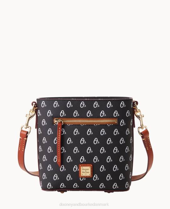 Dooney & Bourke mlb lille crossbody med lynlås JV0J1801 poser orioler