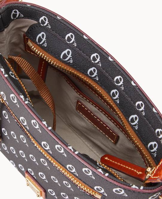 Dooney & Bourke mlb lille crossbody med lynlås JV0J1801 poser orioler