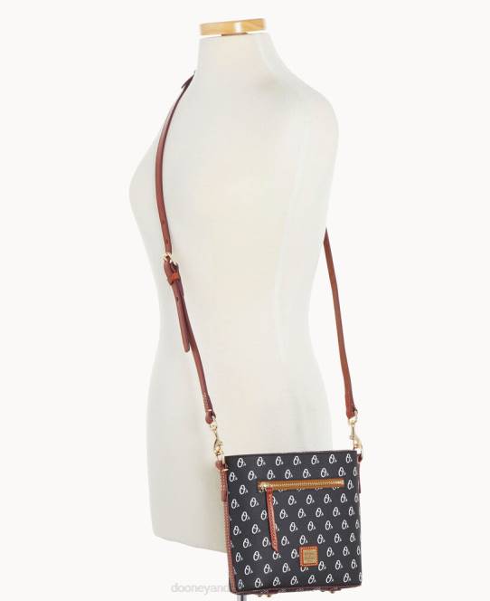 Dooney & Bourke mlb lille crossbody med lynlås JV0J1801 poser orioler