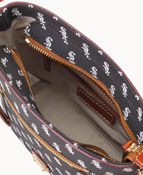 Dooney & Bourke mlb lille crossbody med lynlås JV0J1817 poser hvid sox