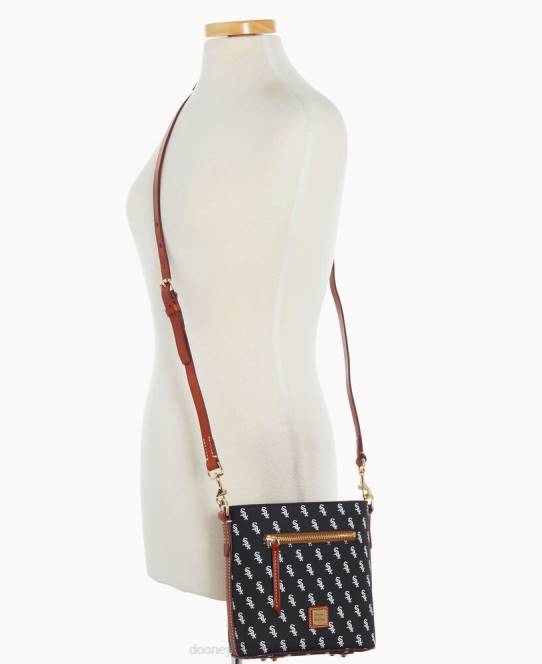 Dooney & Bourke mlb lille crossbody med lynlås JV0J1817 poser hvid sox